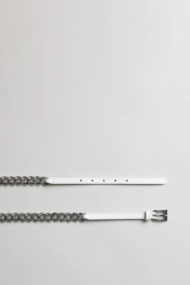 Belts Women Elie Tahari Chain Belt WHITE Belts Women Elie Tahari Chain Belt WHITE