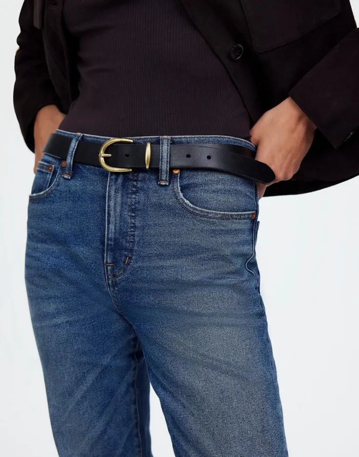 Belts Women Madewell Classic Leather Belt True Black