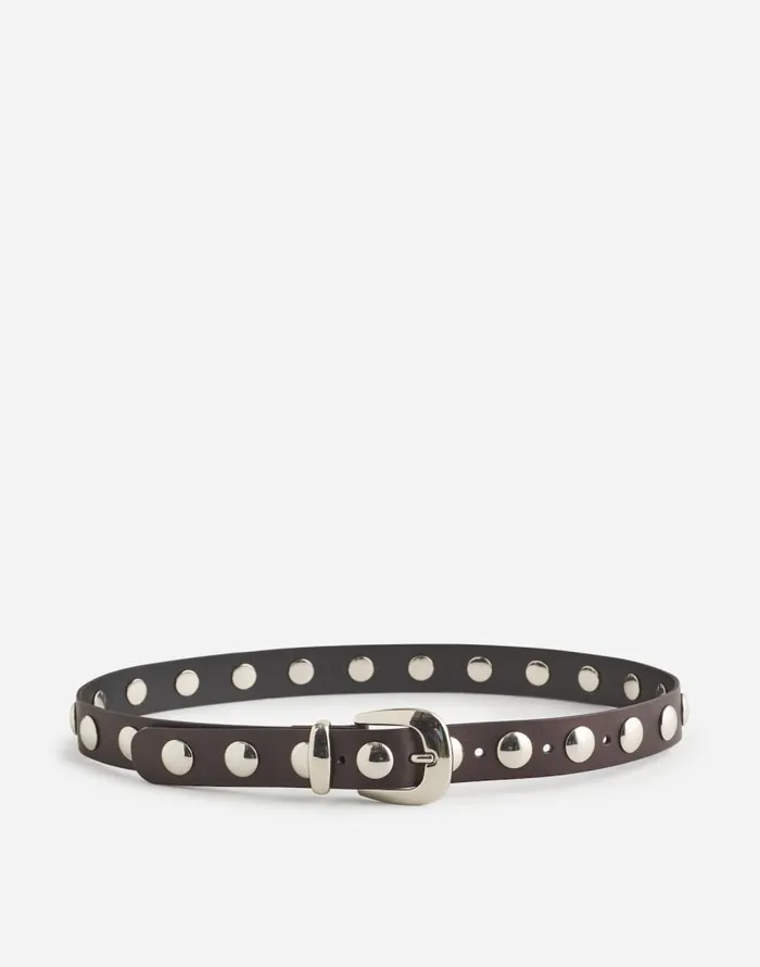 Belts Women Madewell Studded Western Belt True Black Multi