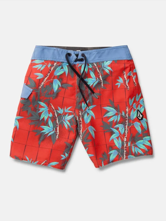 Big Boys Lido Print ModTech Trunks 8211 Flash Red Kids Volcom Boardshorts and Trunks Big Boys Lido Print ModTech Trunks 8211 Flash Red Kids Volcom Boardshorts and Trunks