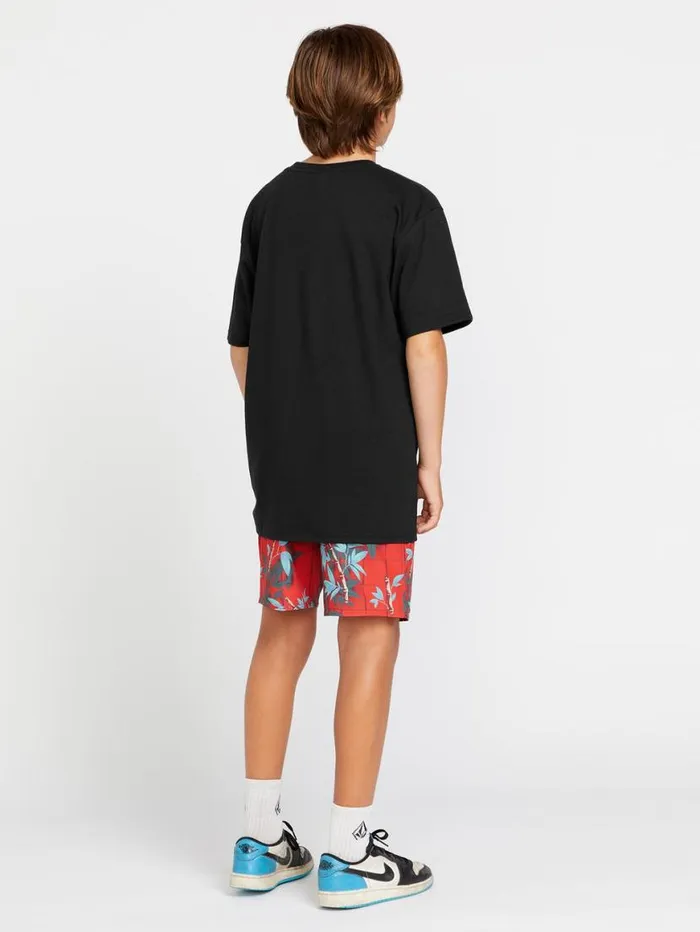 Big Boys Lido Print ModTech Trunks 8211 Flash Red Kids Volcom Boardshorts and Trunks