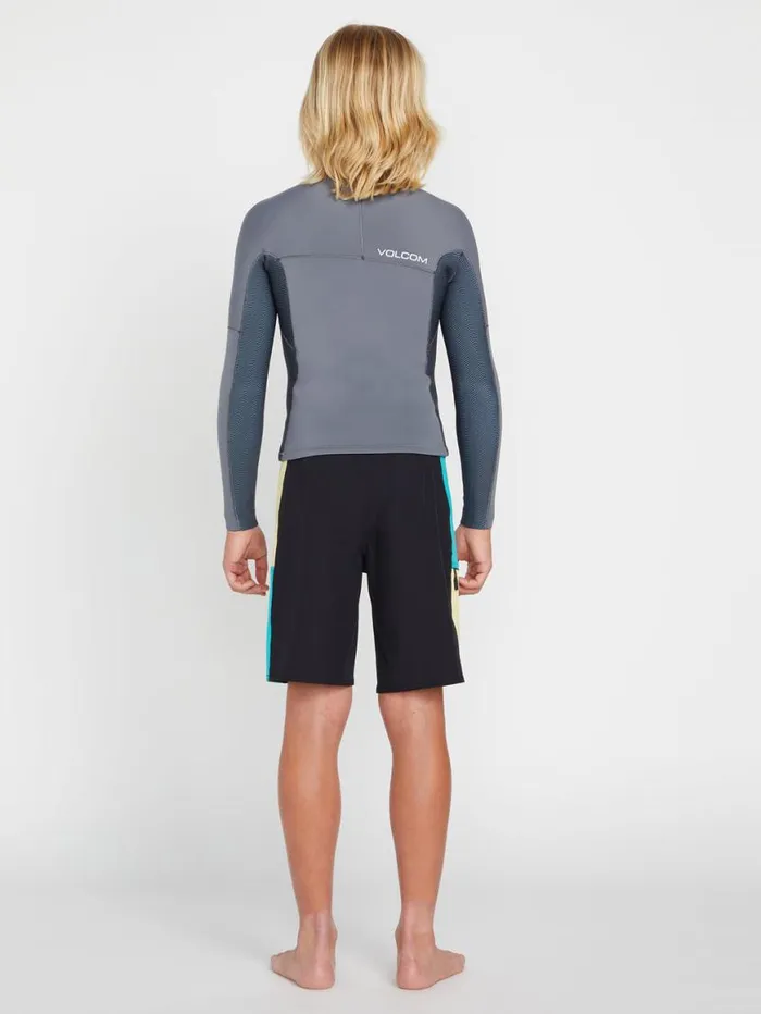 Big Boys Modulator 2mm Long Sleeve Wetsuit Jacket 8211 Charcoal Kids Volcom Rashguards