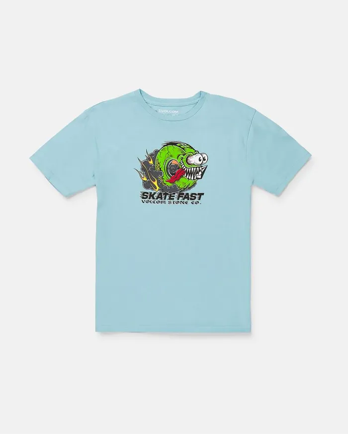 Big Boys Skate Fast Short Sleeve Tee 8211 Sea Blue Kids Volcom TShirts and Tanks Big Boys Skate Fast Short Sleeve Tee 8211 Sea Blue Kids Volcom TShirts and Tanks