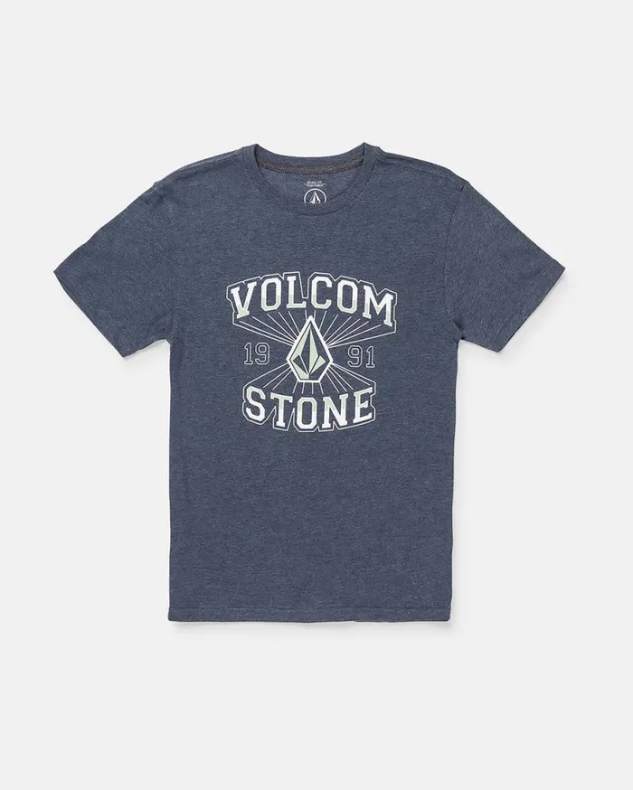 Big Boys Varsity Rat Short Sleeve Tee 8211 Navy Heather Kids Volcom TShirts and Tanks Big Boys Varsity Rat Short Sleeve Tee 8211 Navy Heather Kids Volcom TShirts and Tanks