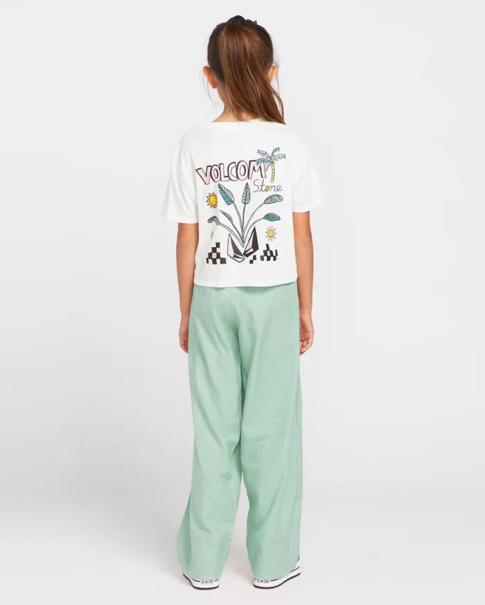 Big Girls Pkt Dial Short Sleeve Tee 8211 Winter White Kids Volcom TShirts and Tanks