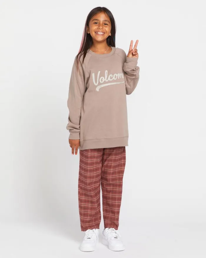 Big Girls Truly Stokin Pullover Hoodie 8211 Moondust Kids Volcom Hoodies and Sweatshirts