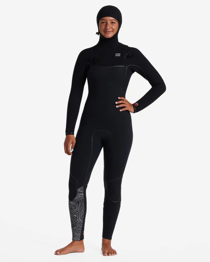 Billabong 54 Furnace Chest Zip Hooded Wetsuit Midnight Trails Womens Wetsuits Billabong 54 Furnace Chest Zip Hooded Wetsuit Midnight Trails Womens Wetsuits