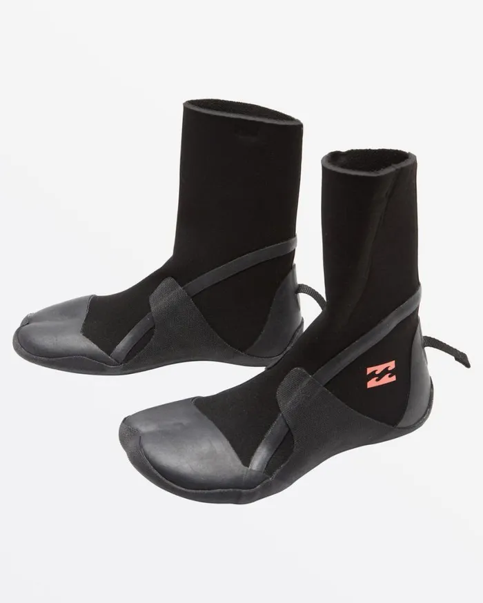 Billabong 5 Synergy Hidden Split Toe Wetsuit Boots Black Womens Wetsuits