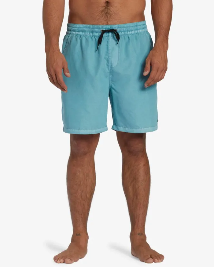 Billabong All Day Overdyed Layback 17034 Elastic Waist Shorts Dusty Blue Mens Short Length 16034 8211 175034 Billabong All Day Overdyed Layback 17034 Elastic Waist Shorts Dusty Blue Mens Short Length 16034 8211 175034