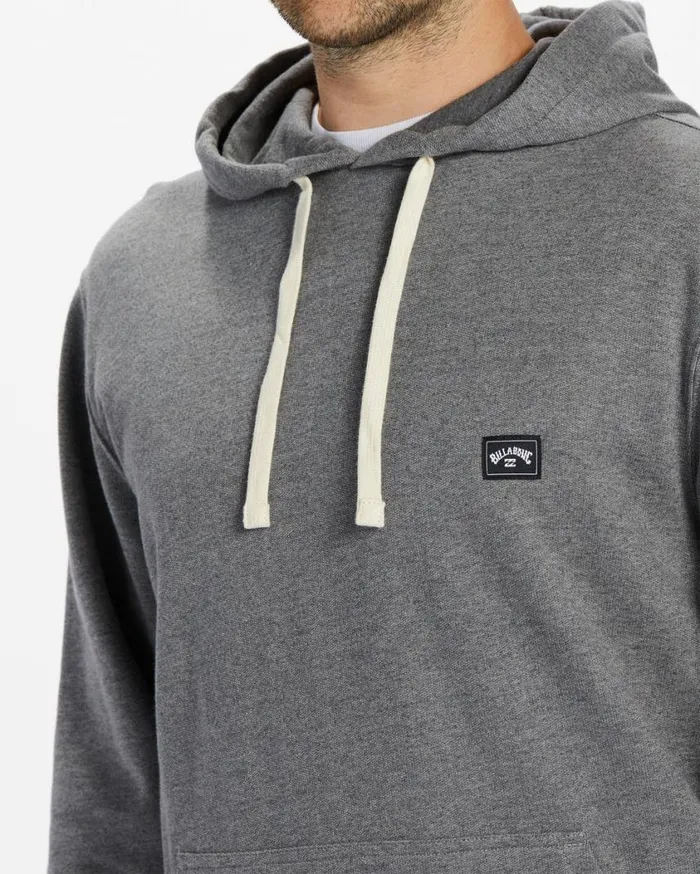 Billabong All Day Pullover Hoodie Light Grey Heather Mens Hoodies and Fleece Billabong All Day Pullover Hoodie Light Grey Heather Mens Hoodies and Fleece