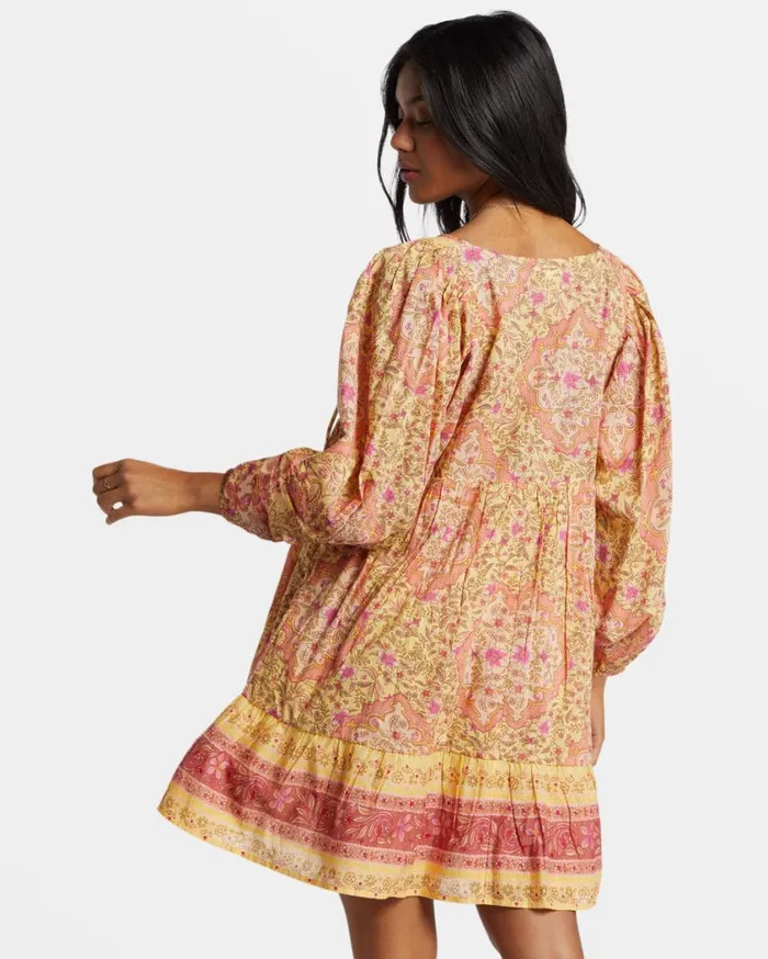 Billabong Ambers Mini Dress Pale Yellow Womens Dresses Billabong Ambers Mini Dress Pale Yellow Womens Dresses