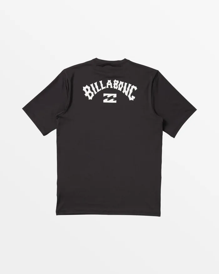 Billabong Arch Wave Loose Fit Short Sleeve Surf Tee Black Mens Rashguards and Surf Tees