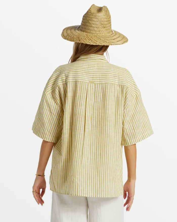 Billabong Beach Side Oversized Short Sleeve Shirt Moss Joy Womens Tops Billabong Beach Side Oversized Short Sleeve Shirt Moss Joy Womens Tops