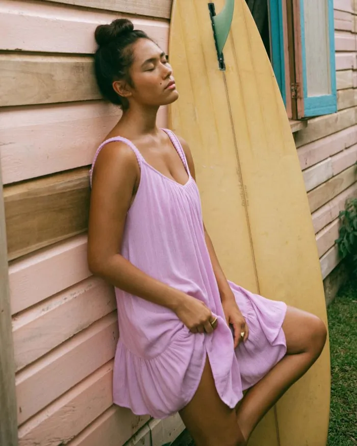 Billabong Beach Vibes Beach CoverUp Tulip Womens Dresses