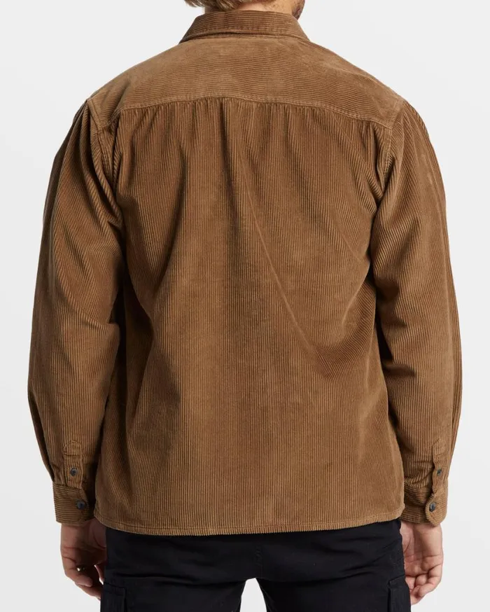 Billabong Bong Days Long Sleeve Cord Shirt Otter Mens Shirts Billabong Bong Days Long Sleeve Cord Shirt Otter Mens Shirts