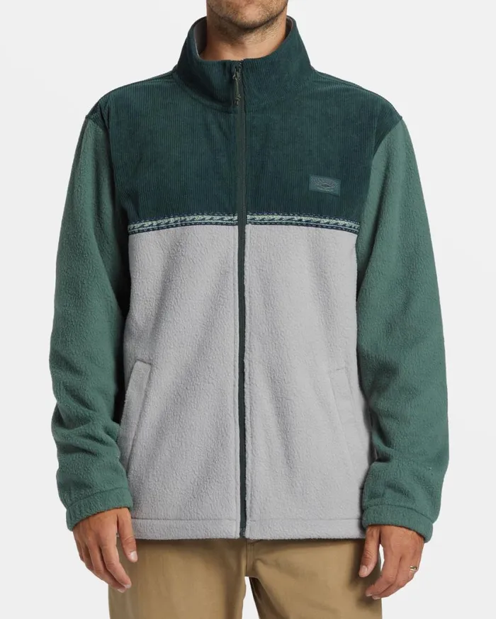 Billabong Boundary Trail Polar Fleece Full Zip Pullover Forest Green Mens Hoodies and Fleece Billabong Boundary Trail Polar Fleece Full Zip Pullover Forest Green Mens Hoodies and Fleece