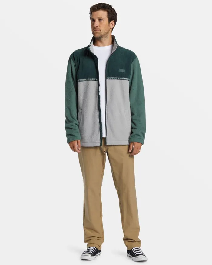 Billabong Boundary Trail Polar Fleece Full Zip Pullover Forest Green Mens Hoodies and Fleece Billabong Boundary Trail Polar Fleece Full Zip Pullover Forest Green Mens Hoodies and Fleece