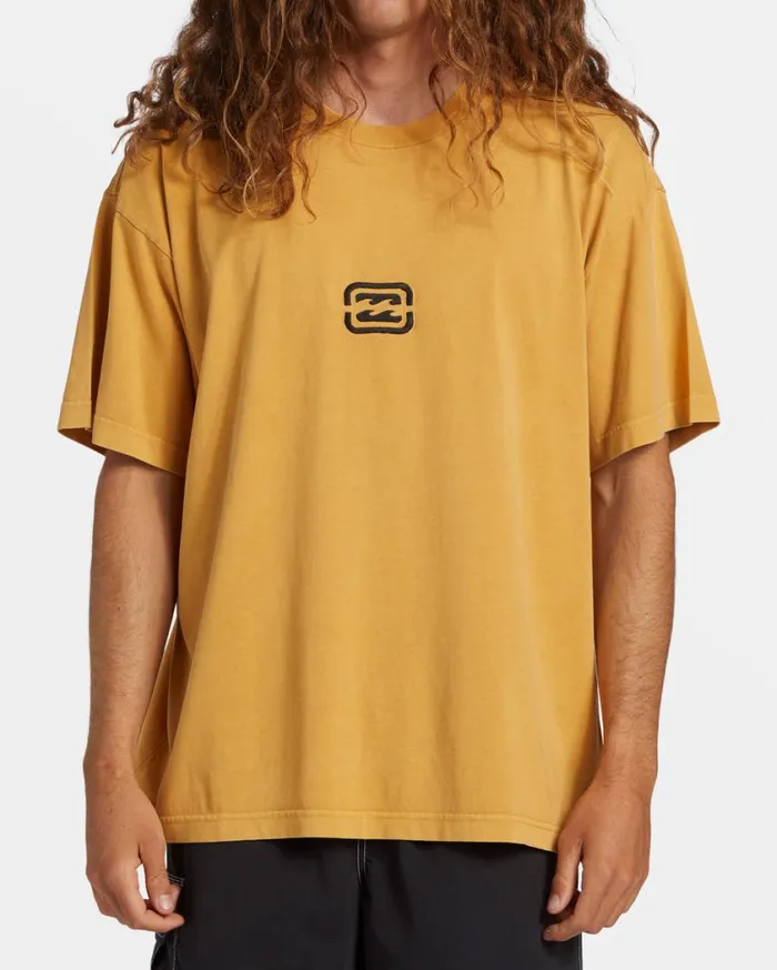 Billabong Bracket Wave OG TShirt Mustard Mens TShirts