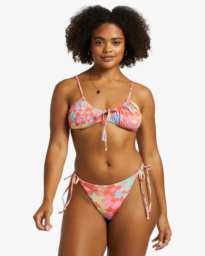Billabong Coast Is Clear Ruched Triangle Bikini Top Multi Womens Bikinis Billabong Coast Is Clear Ruched Triangle Bikini Top Multi Womens Bikinis