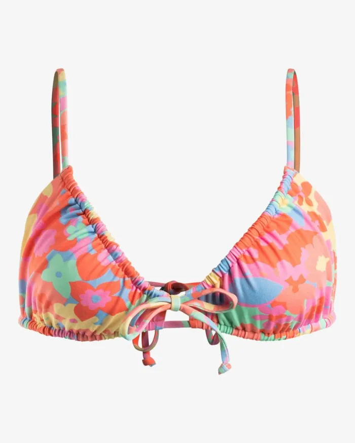 Billabong Coast Is Clear Ruched Triangle Bikini Top Multi Womens Bikinis Billabong Coast Is Clear Ruched Triangle Bikini Top Multi Womens Bikinis