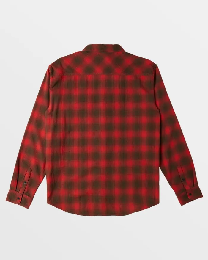 Billabong Coastline Long Sleeve Flannel Shirt Red Mens Shirts Billabong Coastline Long Sleeve Flannel Shirt Red Mens Shirts