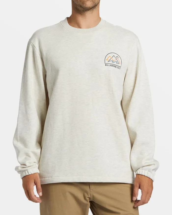 Billabong Compass Crewneck Sweatshirt Oatmeal Heather Mens Hoodies and Fleece Billabong Compass Crewneck Sweatshirt Oatmeal Heather Mens Hoodies and Fleece