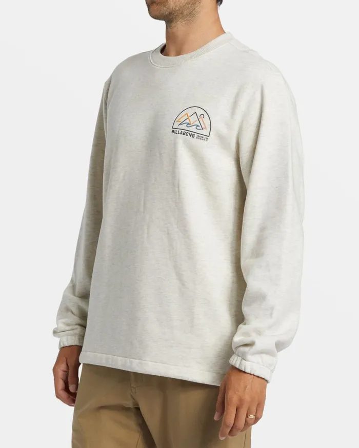 Billabong Compass Crewneck Sweatshirt Oatmeal Heather Mens Hoodies and Fleece Billabong Compass Crewneck Sweatshirt Oatmeal Heather Mens Hoodies and Fleece