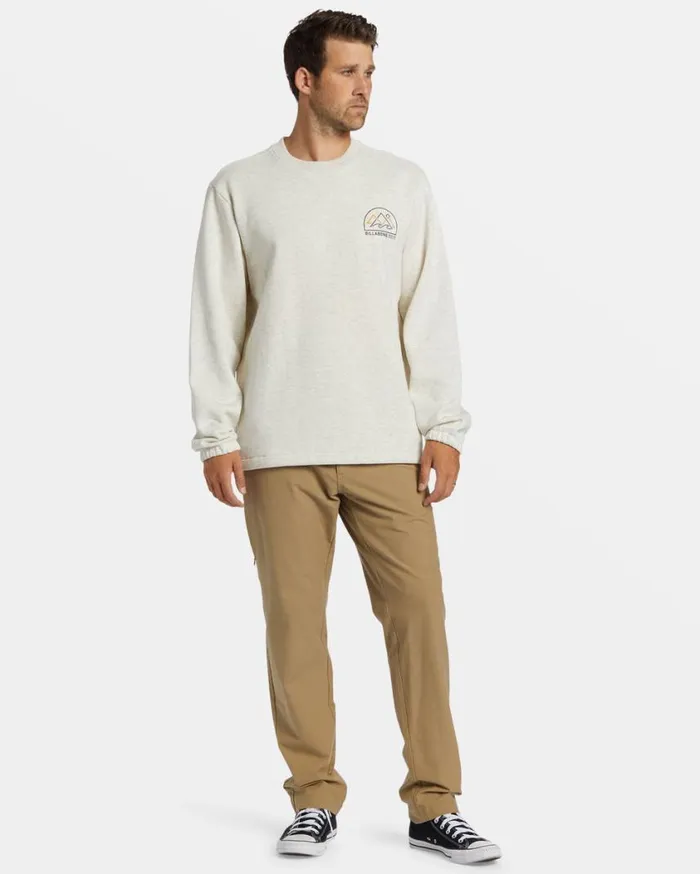 Billabong Compass Crewneck Sweatshirt Oatmeal Heather Mens Hoodies and Fleece Billabong Compass Crewneck Sweatshirt Oatmeal Heather Mens Hoodies and Fleece