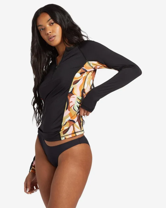Billabong Core Long Sleeve 12 Zip Surf Tee Black Womens Rashguards and Bodysuits Billabong Core Long Sleeve 12 Zip Surf Tee Black Womens Rashguards and Bodysuits