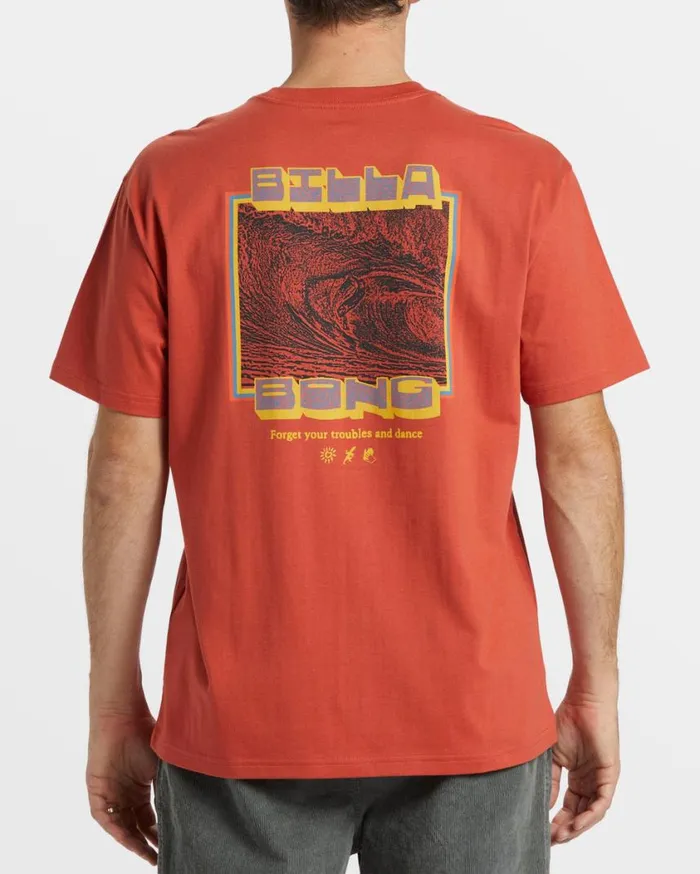 Billabong Dance TShirt Dusty Red Mens TShirts