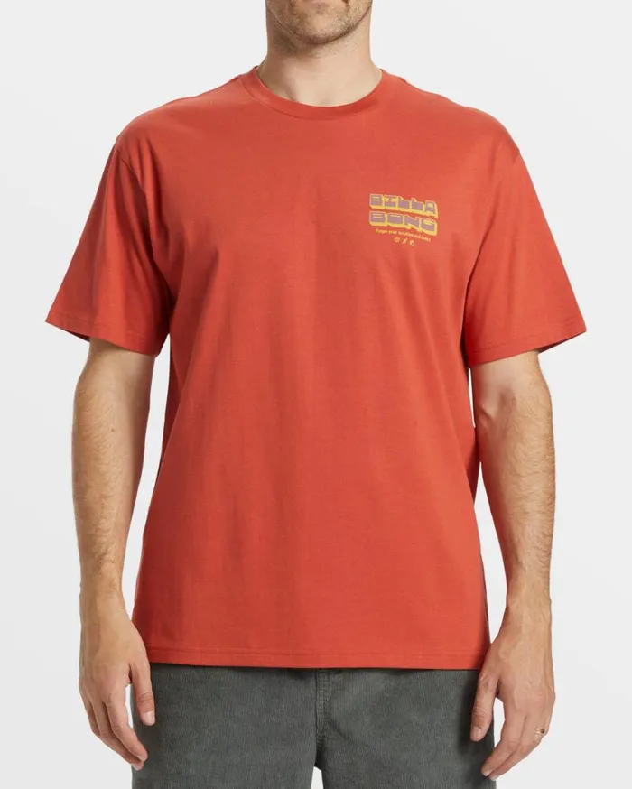 Billabong Dance TShirt Dusty Red Mens TShirts Billabong Dance TShirt Dusty Red Mens TShirts