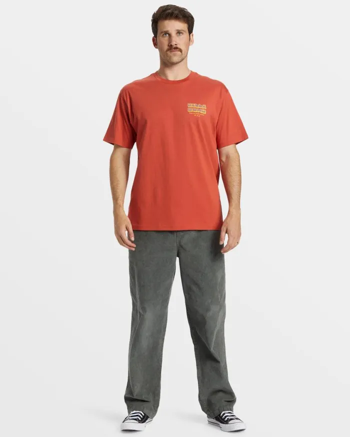 Billabong Dance TShirt Dusty Red Mens TShirts Billabong Dance TShirt Dusty Red Mens TShirts