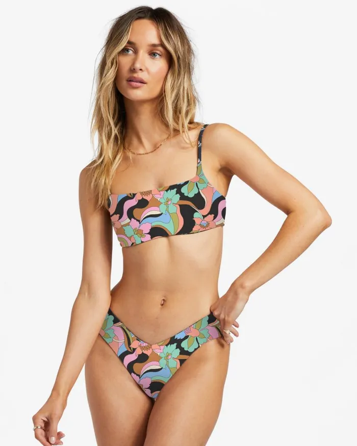 Billabong Dont Trip Rev Zoe Crop Black Pebble Womens Bikinis
