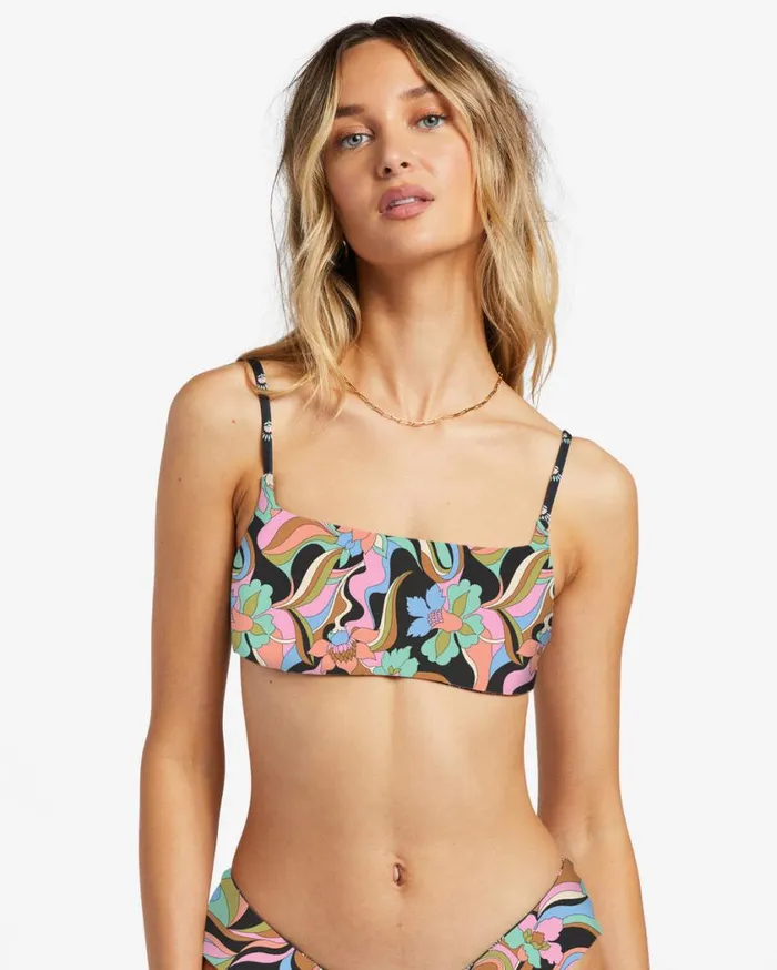 Billabong Dont Trip Rev Zoe Crop Black Pebble Womens Bikinis
