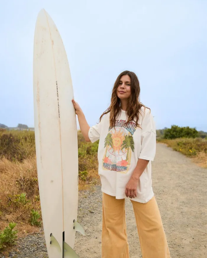 Billabong Enjoy The Journey TShirt Salt Crystal Womens Tops