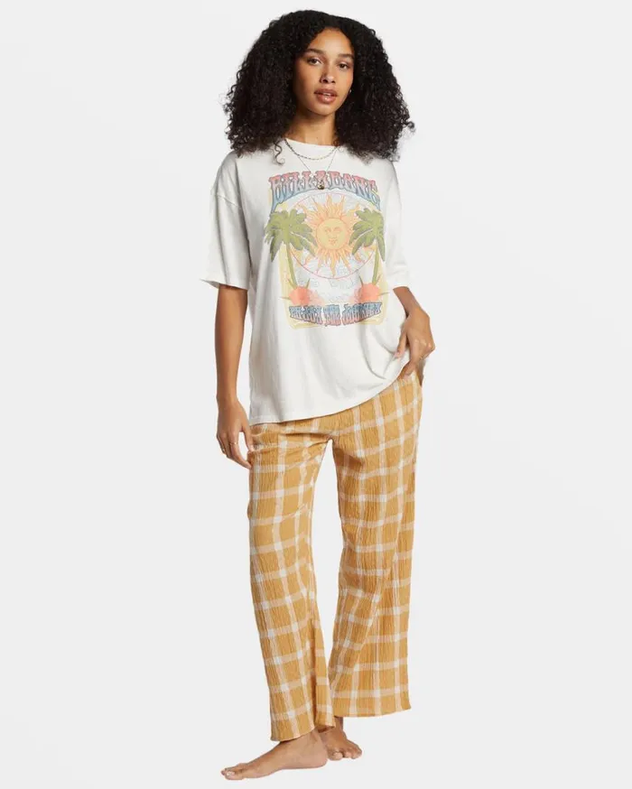 Billabong Enjoy The Journey TShirt Salt Crystal Womens Tops Billabong Enjoy The Journey TShirt Salt Crystal Womens Tops