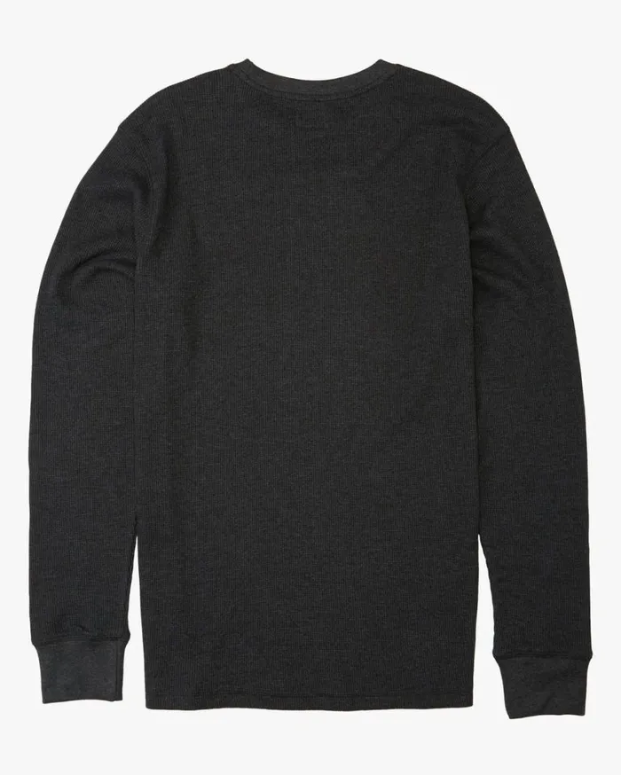 Billabong Essential Long Sleeve Thermal Black Heather Mens Knits Billabong Essential Long Sleeve Thermal Black Heather Mens Knits