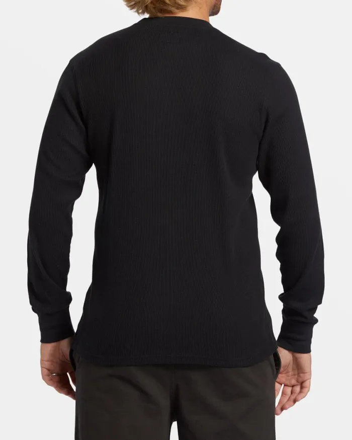Billabong Essential Long Sleeve Thermal Top Black Mens TShirts Billabong Essential Long Sleeve Thermal Top Black Mens TShirts