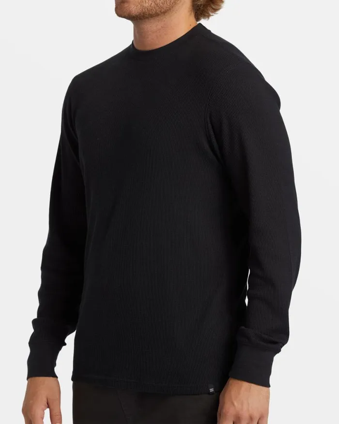Billabong Essential Long Sleeve Thermal Top Black Mens TShirts Billabong Essential Long Sleeve Thermal Top Black Mens TShirts