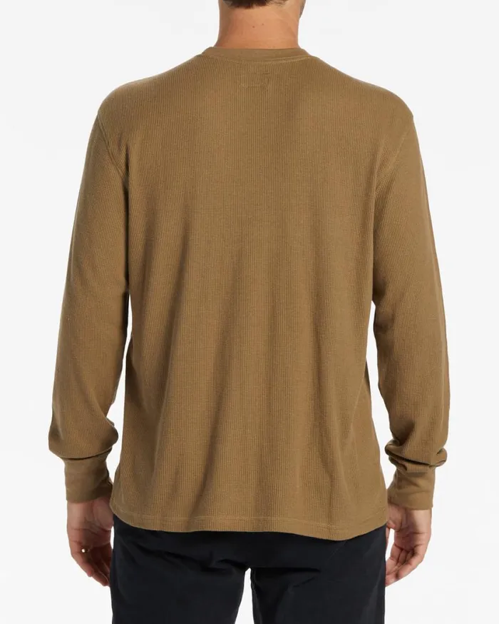 Billabong Essential Long Sleeve Thermal Top Gravel Mens Essentials TShirts Billabong Essential Long Sleeve Thermal Top Gravel Mens Essentials TShirts