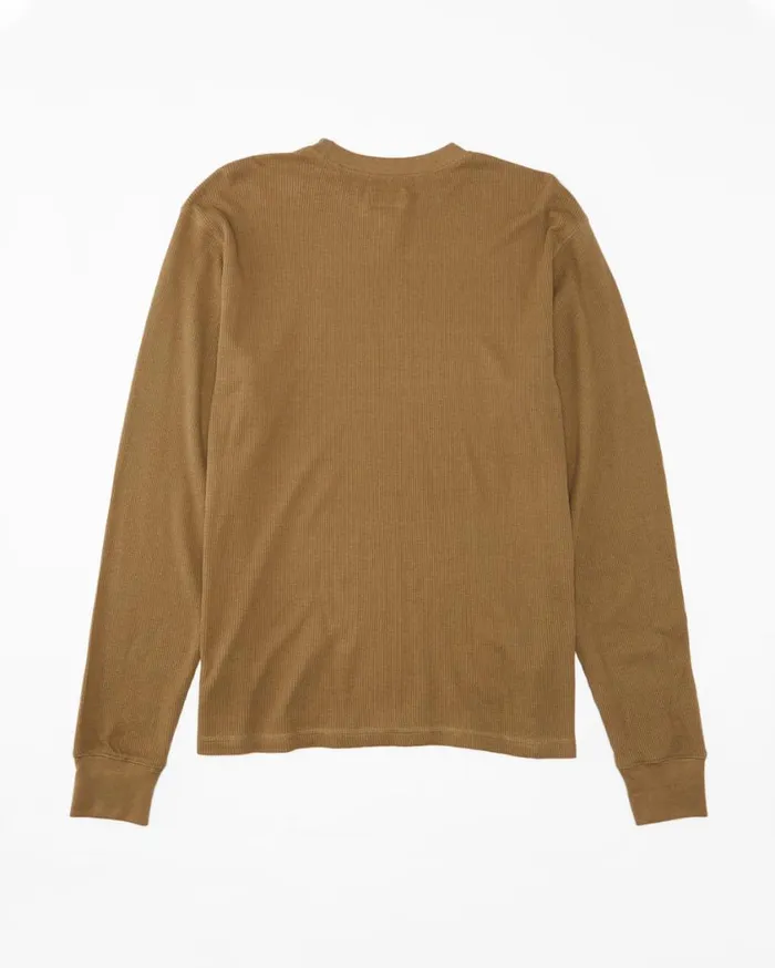Billabong Essential Long Sleeve Thermal Top Gravel Mens Essentials TShirts Billabong Essential Long Sleeve Thermal Top Gravel Mens Essentials TShirts
