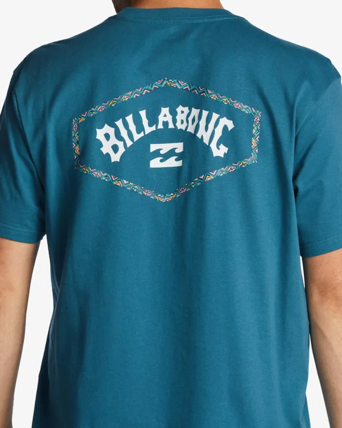 Billabong Exit Arch TShirt Blue Lagoon Mens TShirts Billabong Exit Arch TShirt Blue Lagoon Mens TShirts