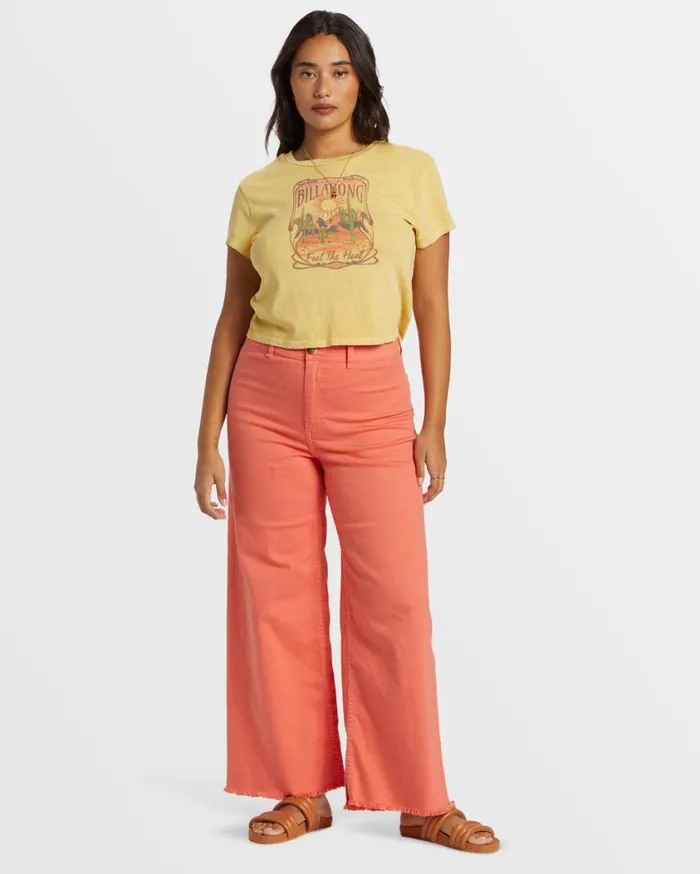 Billabong Free Fall HighWaist Pants Papaya Womens Jeans and Pants