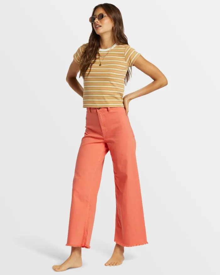 Billabong Free Fall HighWaist Pants Papaya Womens Jeans and Pants Billabong Free Fall HighWaist Pants Papaya Womens Jeans and Pants
