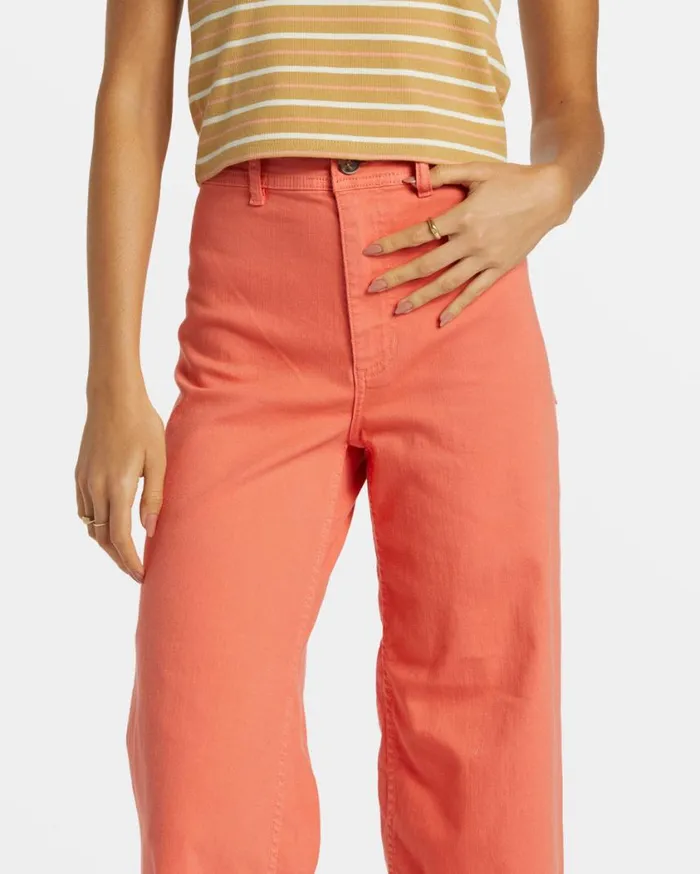 Billabong Free Fall HighWaist Pants Papaya Womens Jeans and Pants Billabong Free Fall HighWaist Pants Papaya Womens Jeans and Pants