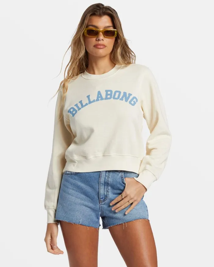 Billabong From Paradise Pullover Sweatshirt White Cap Womens Sweatshirts and Fleece Billabong From Paradise Pullover Sweatshirt White Cap Womens Sweatshirts and Fleece