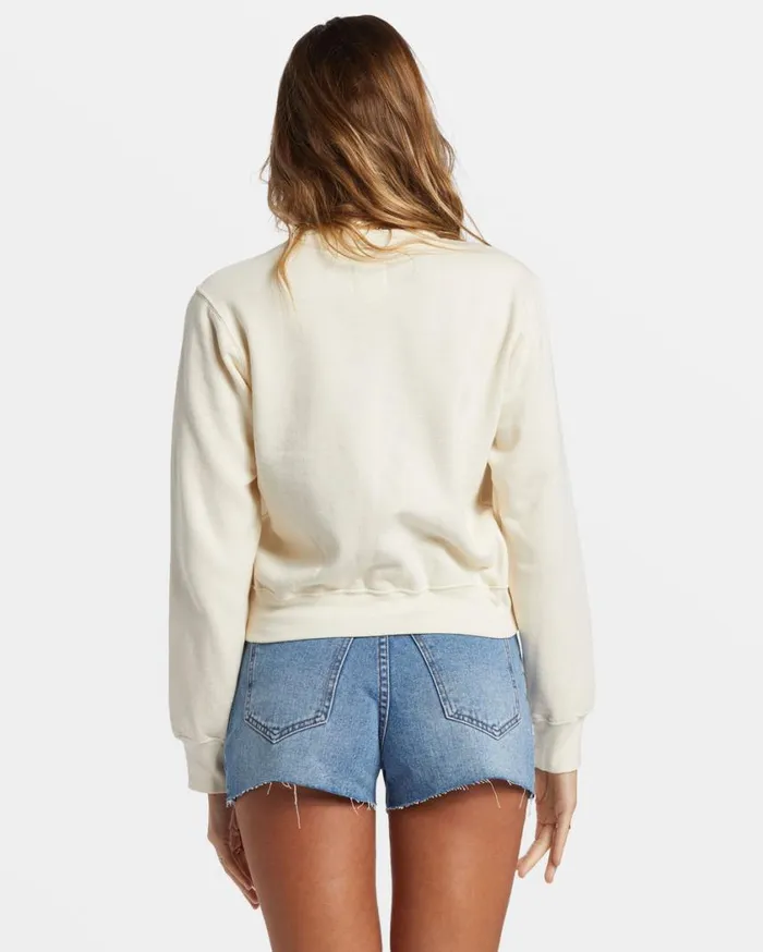 Billabong From Paradise Pullover Sweatshirt White Cap Womens Sweatshirts and Fleece Billabong From Paradise Pullover Sweatshirt White Cap Womens Sweatshirts and Fleece