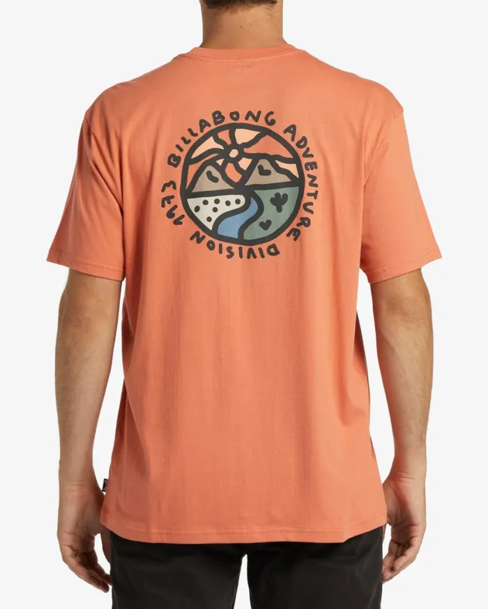 Billabong Frontier TShirt Coral Mens TShirts Billabong Frontier TShirt Coral Mens TShirts