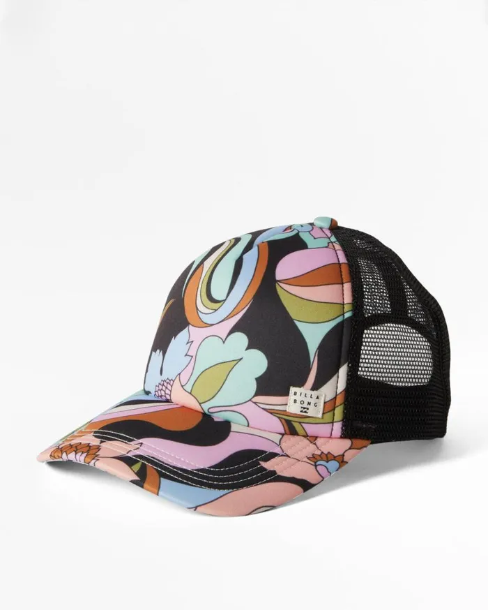 Billabong Heritage Mashup Trucker Hat Black 3 Womens Hats and Beanies