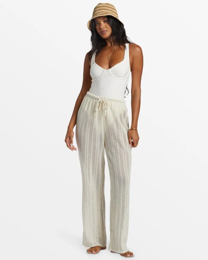 Billabong Largo Beach Pant Cover Up Salt Crystal Womens Jeans and Pants